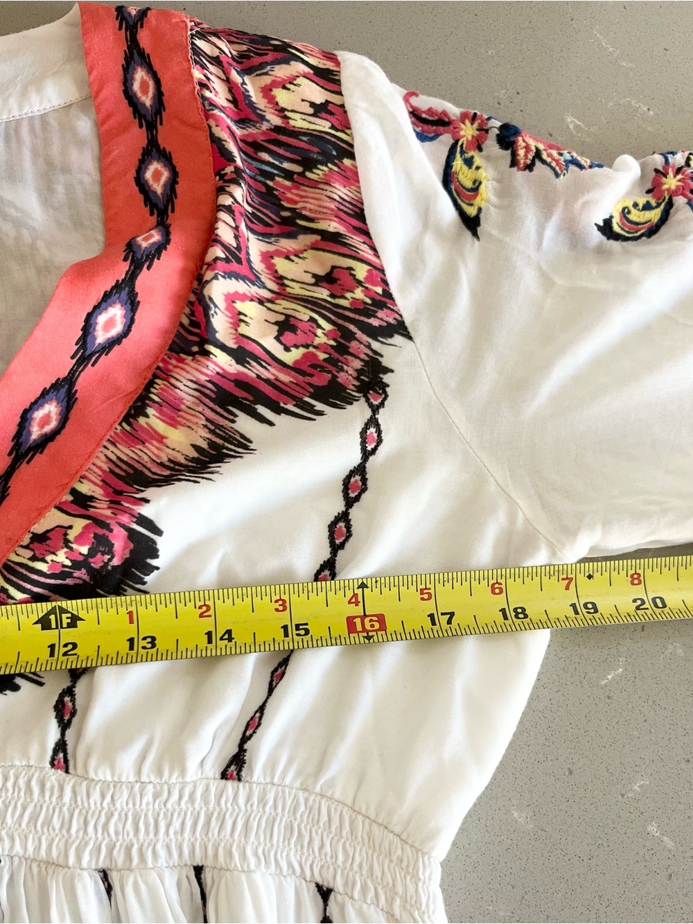 Sundance Catalog Embroidered High Low Amrita Story Dress Boho White Petite Small - Picture 7 of 15
